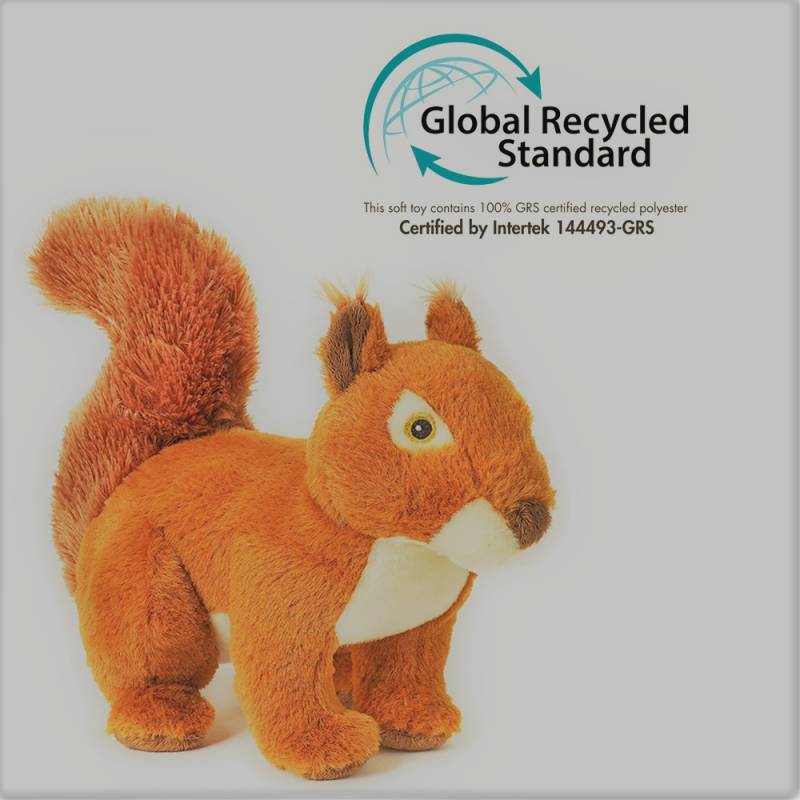 Squirrel Plush natural color h.22cm. & l.30cm. Buy online low price at Brussels in Belgium