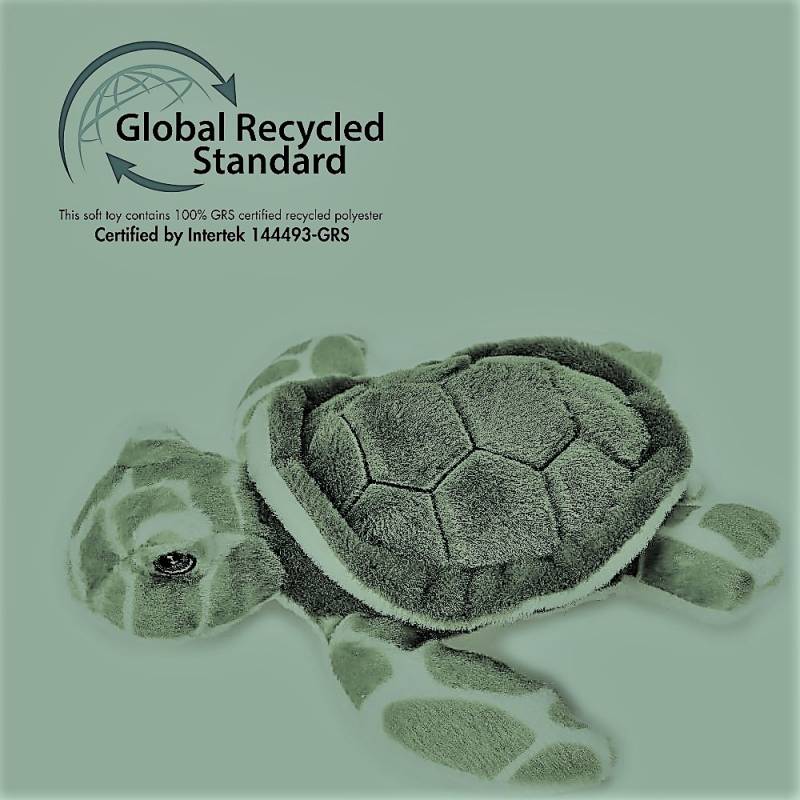 TURTLE Medium size 25 cm Plush Eco-friendly Realistic Stuffed Animals PLAY ECO - PLAY GREEN